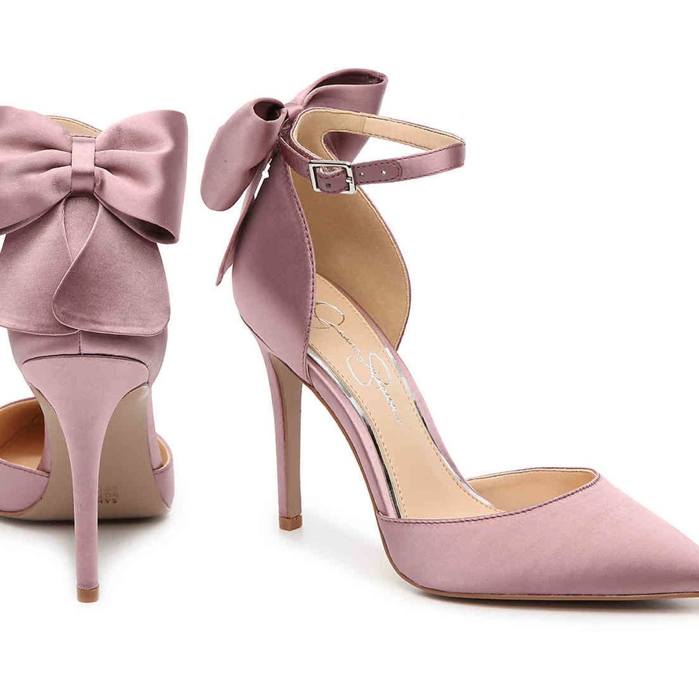 Elegant Mauve Bow Heels Jessica Simpson size 8
